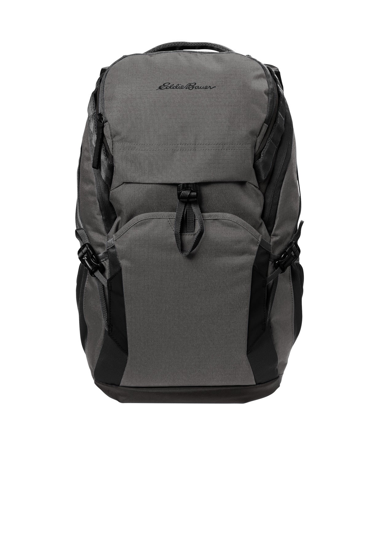 Front View of GStHtr/Blk Eddie Bauer Tour Backpack EB915