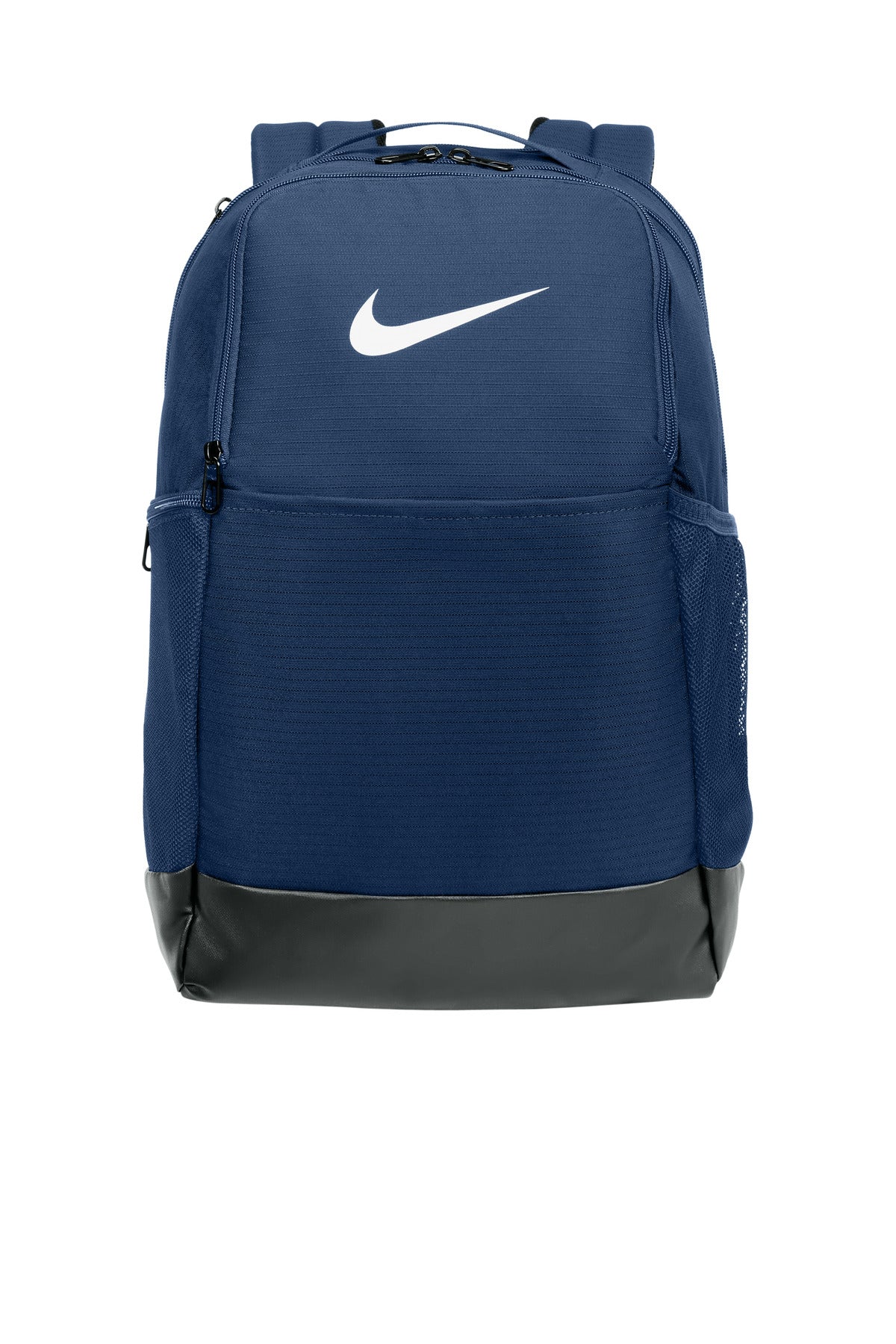 Front View of MdntNavy Nike Brasilia Medium Backpack NKDH7709