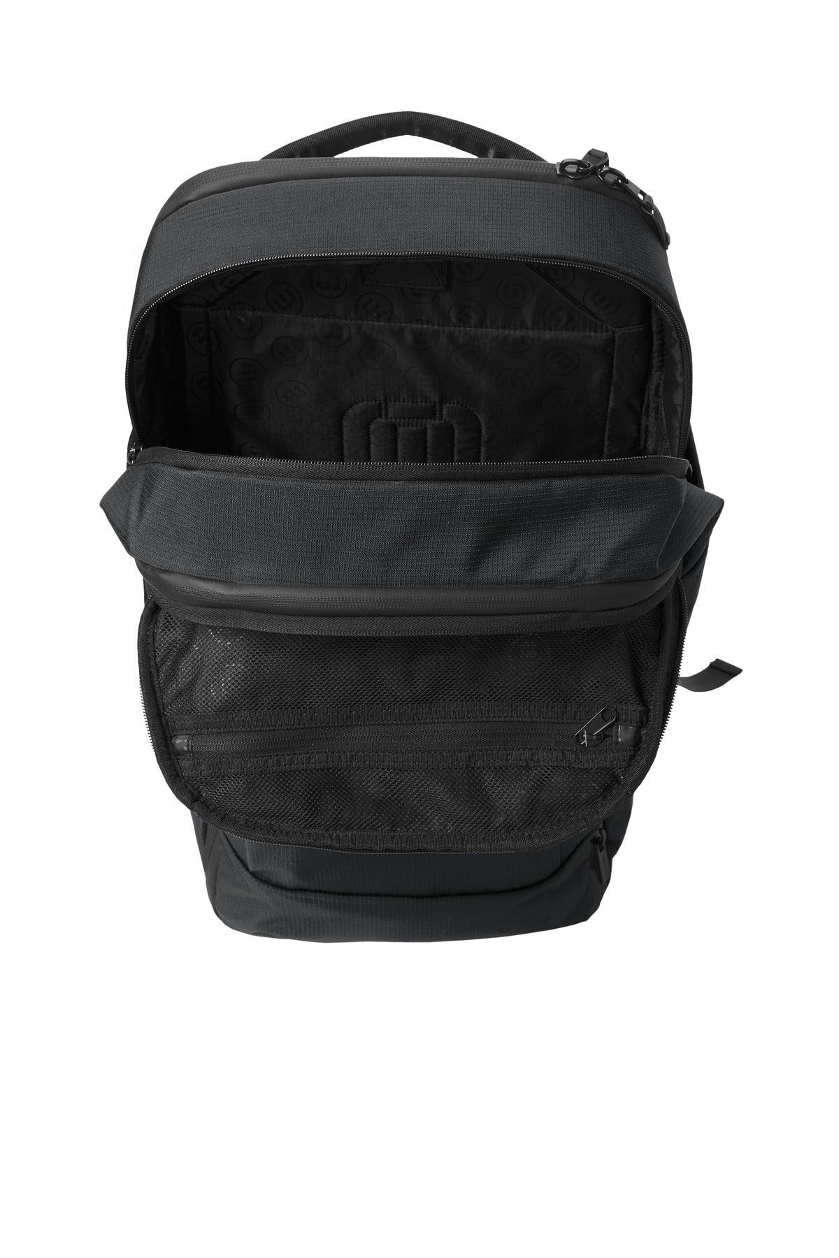 Inside View of Black TravisMathew Lateral Backpack TMB107