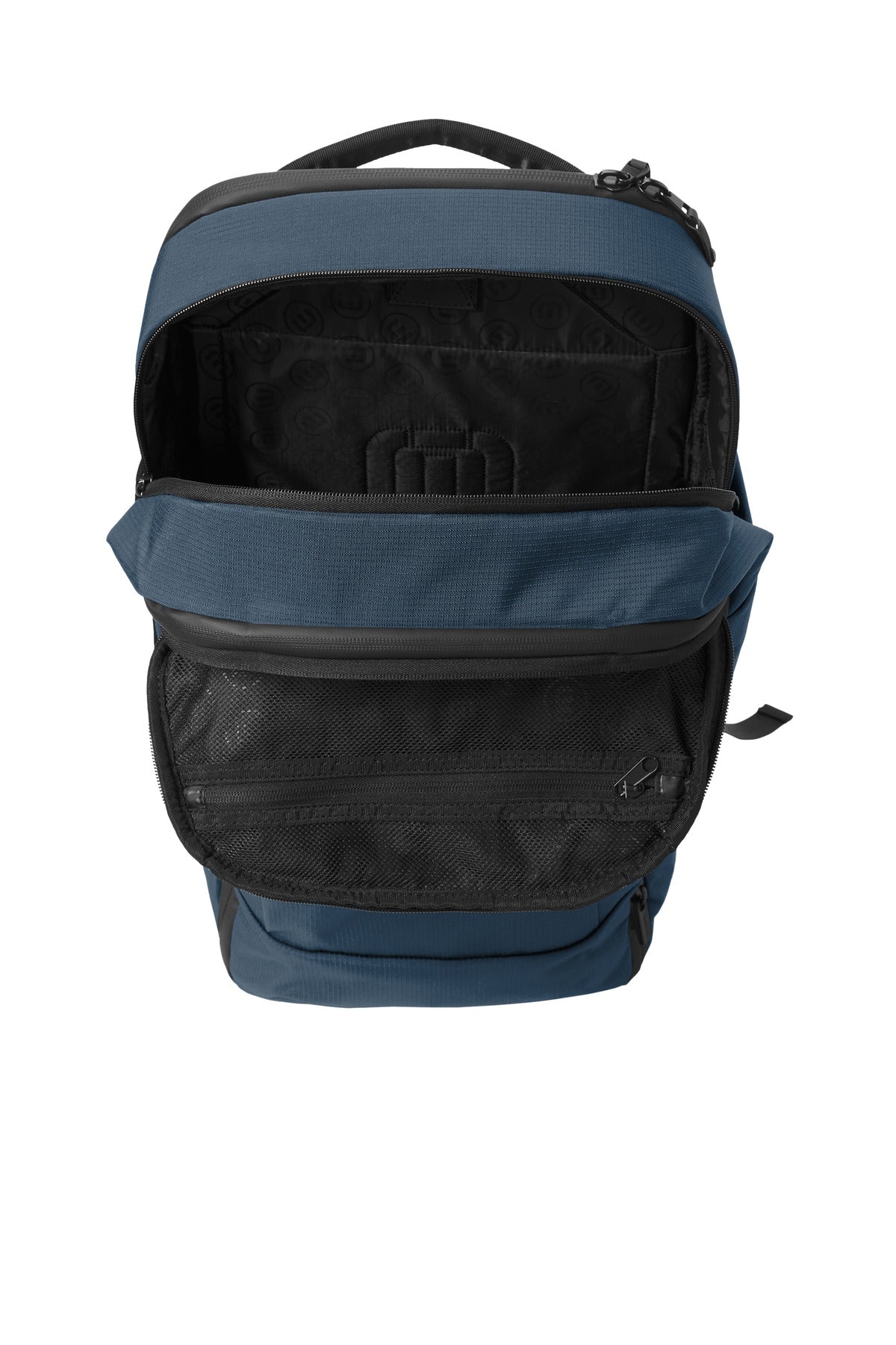 Inside View of Navy TravisMathew Lateral Backpack TMB107