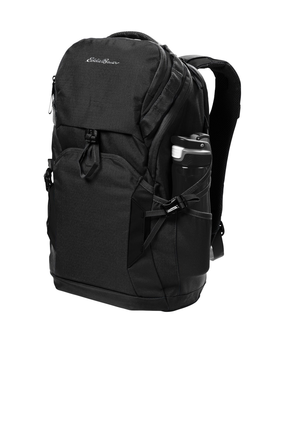 Left View of Black Eddie Bauer Tour Backpack EB915