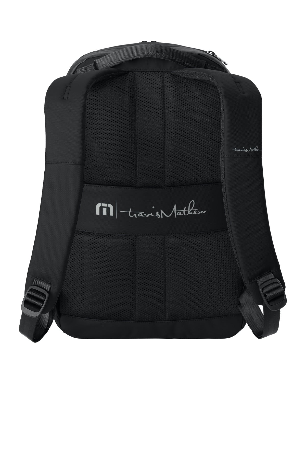 Rear View of Black TravisMathew Recess Backpack TMB109