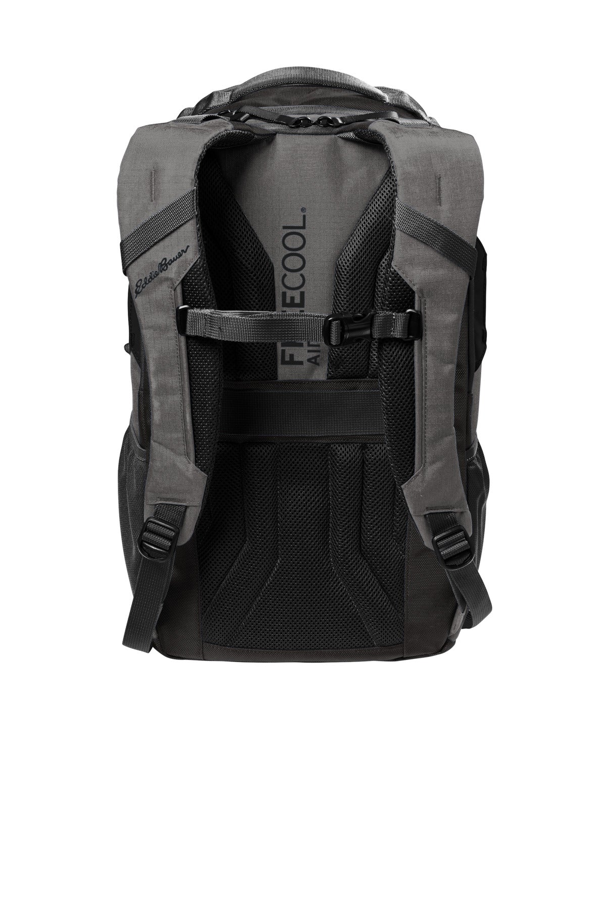 Rear View of GStHtr/Blk Eddie Bauer Tour Backpack EB915