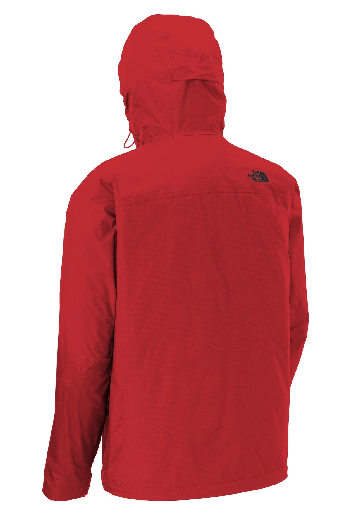 Rear View of Rage Red The North Face DryVent Rain Jacket. NF0A3LH4