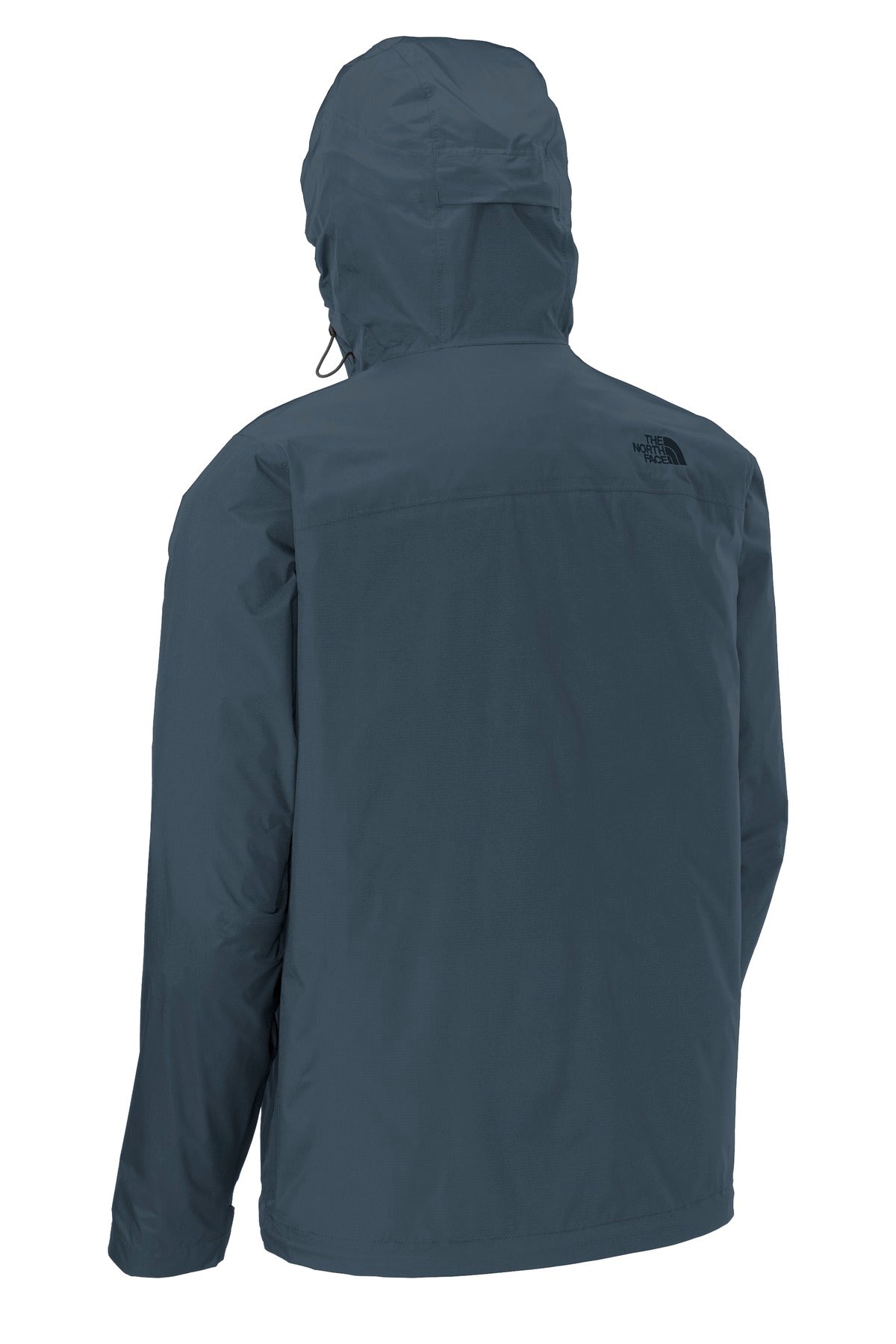 Rear View of Shady Blue The North Face DryVent Rain Jacket. NF0A3LH4