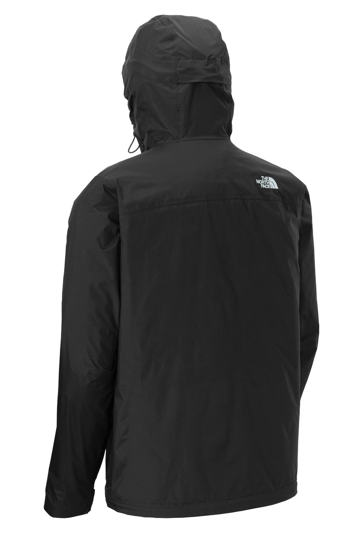 Rear View of TNF Black The North Face DryVent Rain Jacket. NF0A3LH4